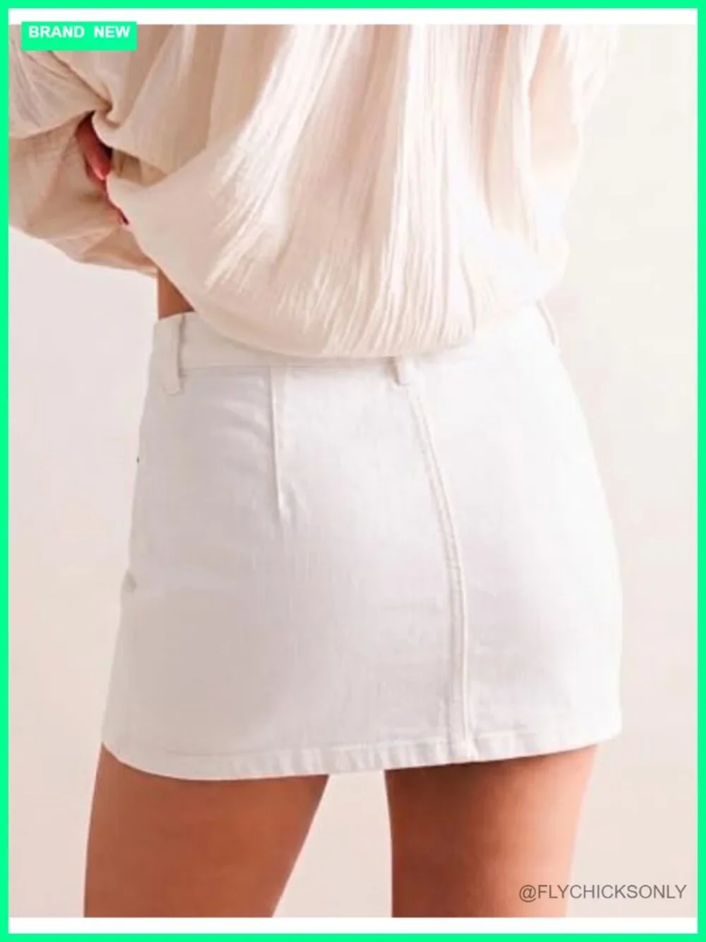 Low Rise Denim Mini Skort with Shorts Underneath Y2K Bodycon Skirt